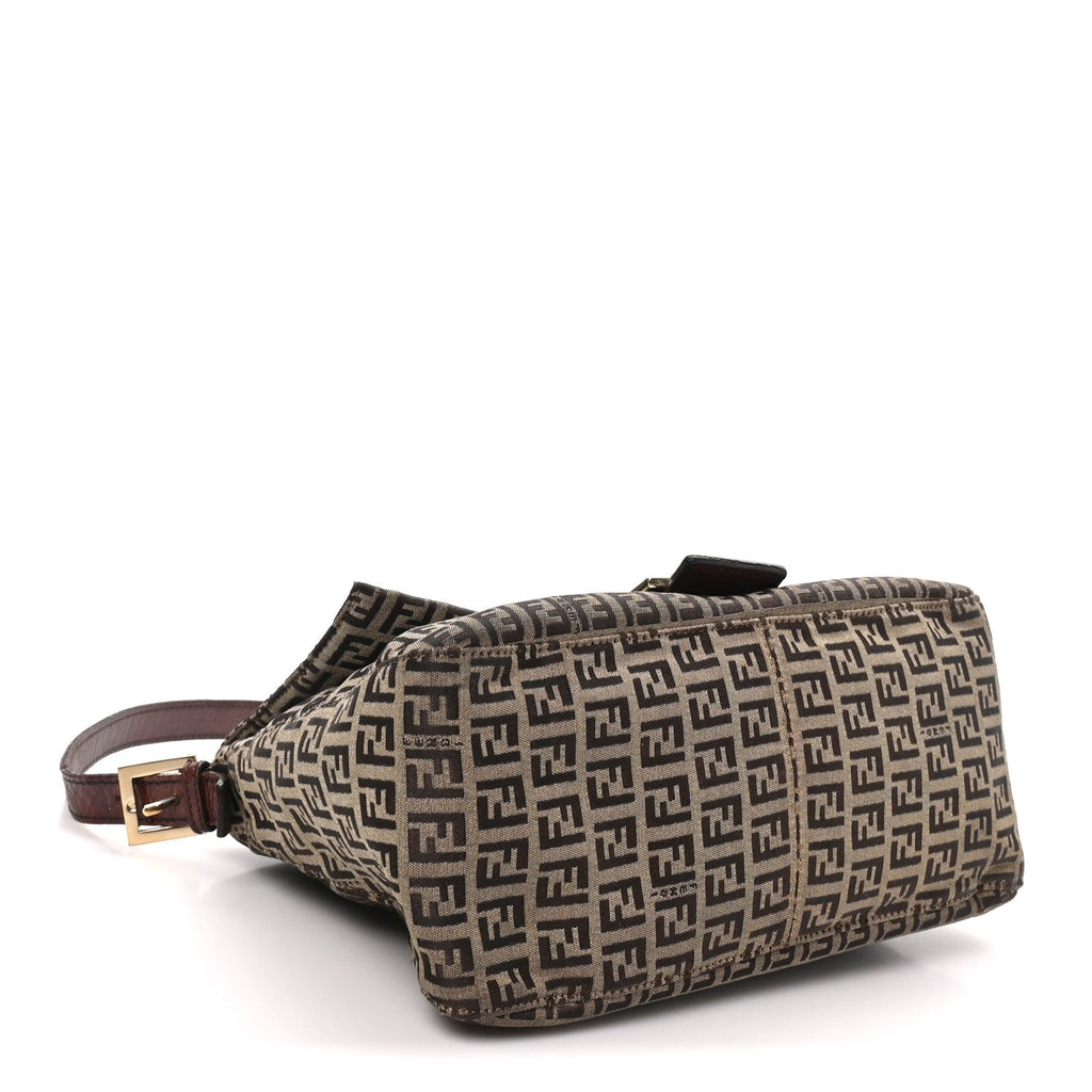 Fendi Zucchino Mama Baguette Mogano Panna Bruciato