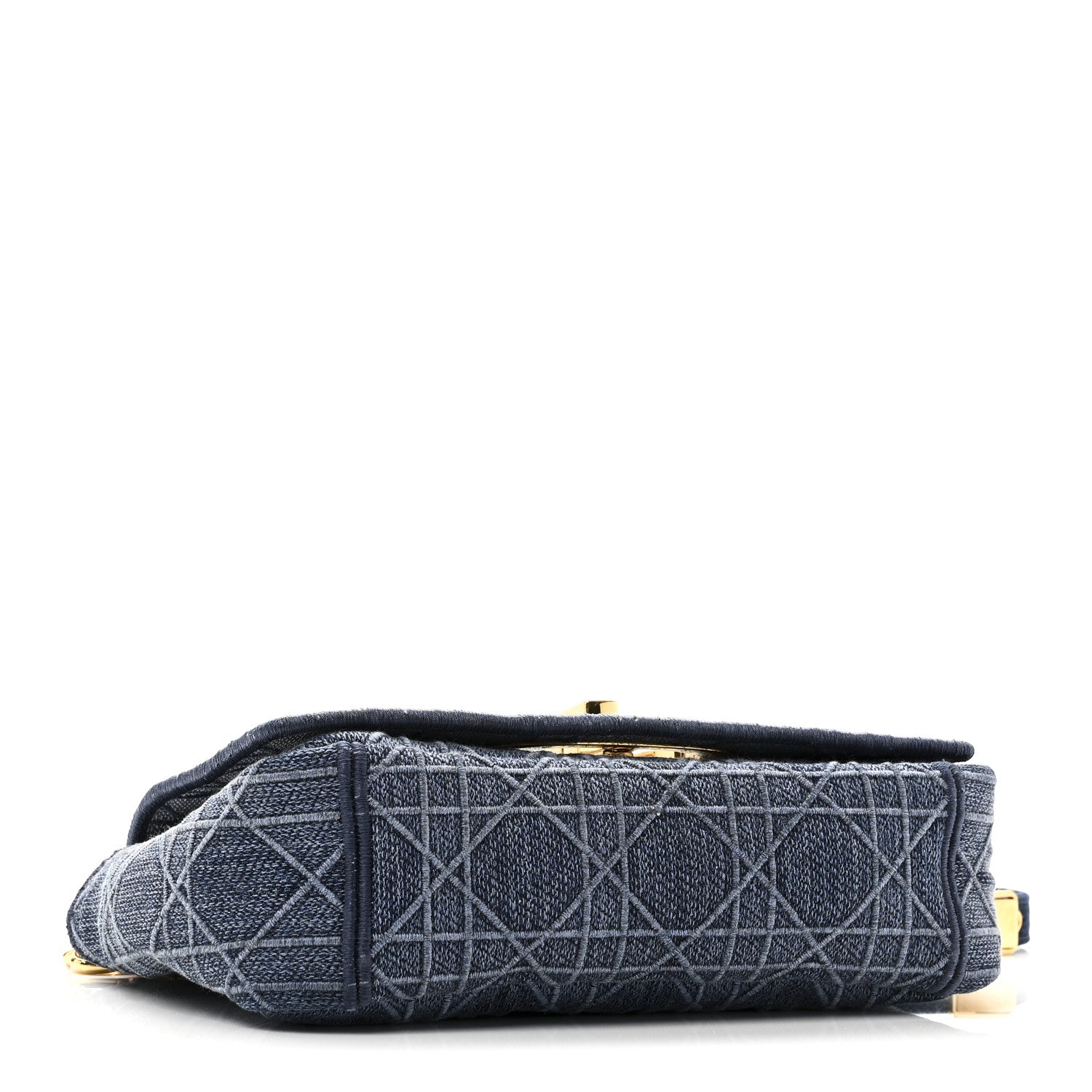Dior Denim Cannage Small Caro Bag Blue