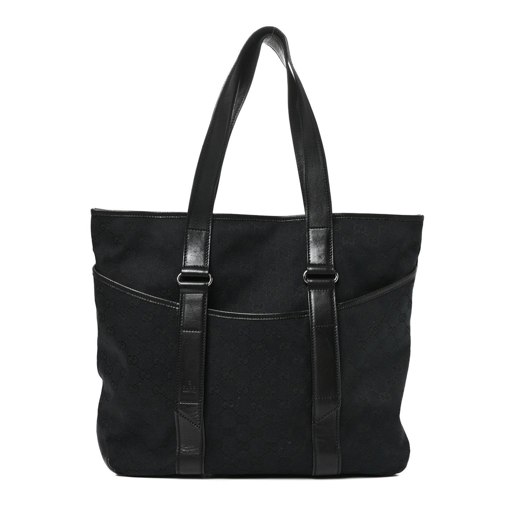 Gucci Monogram Calfskin Perforated Tote Black