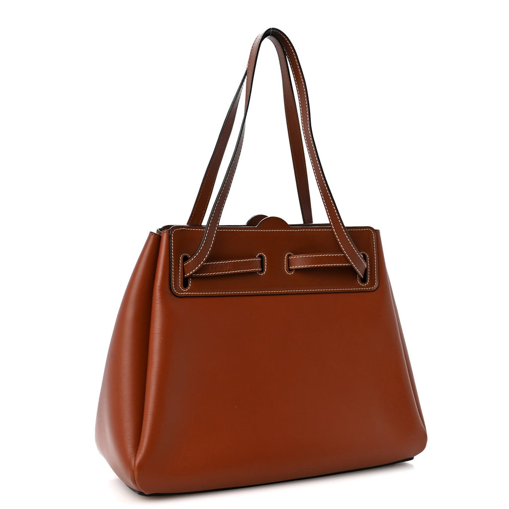 Loewe Boxcalf Lazo Tote Rust