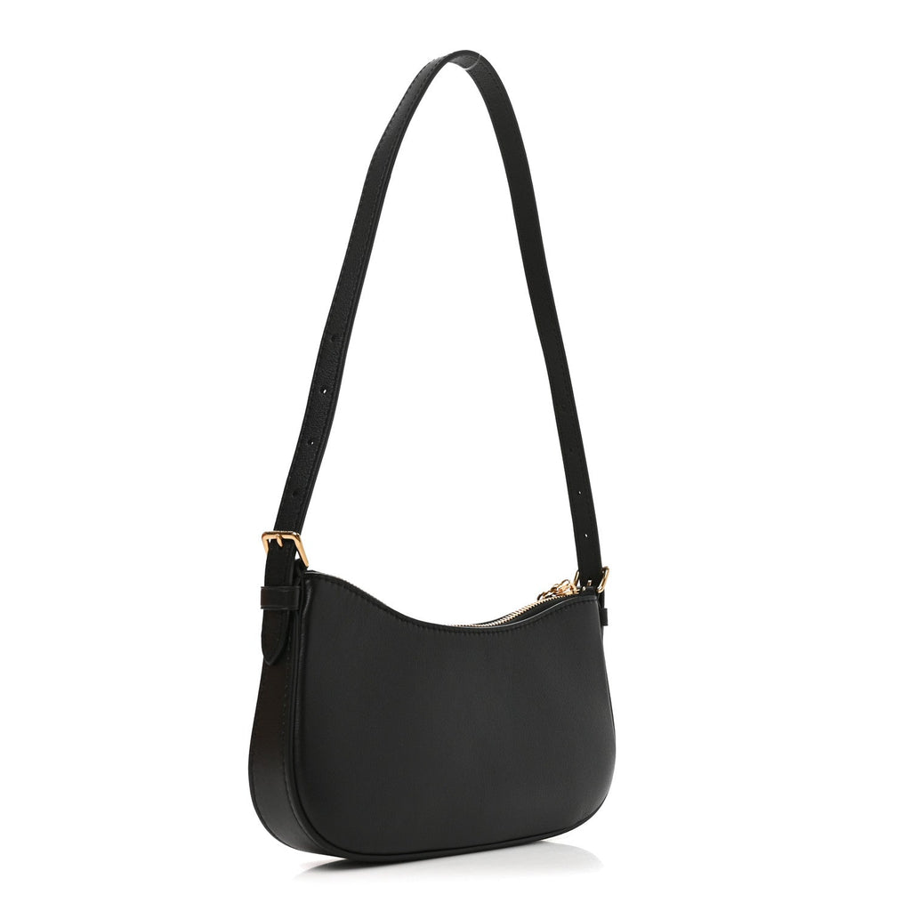 Louis Vuitton Calfskin LV Bloom Pochette Black