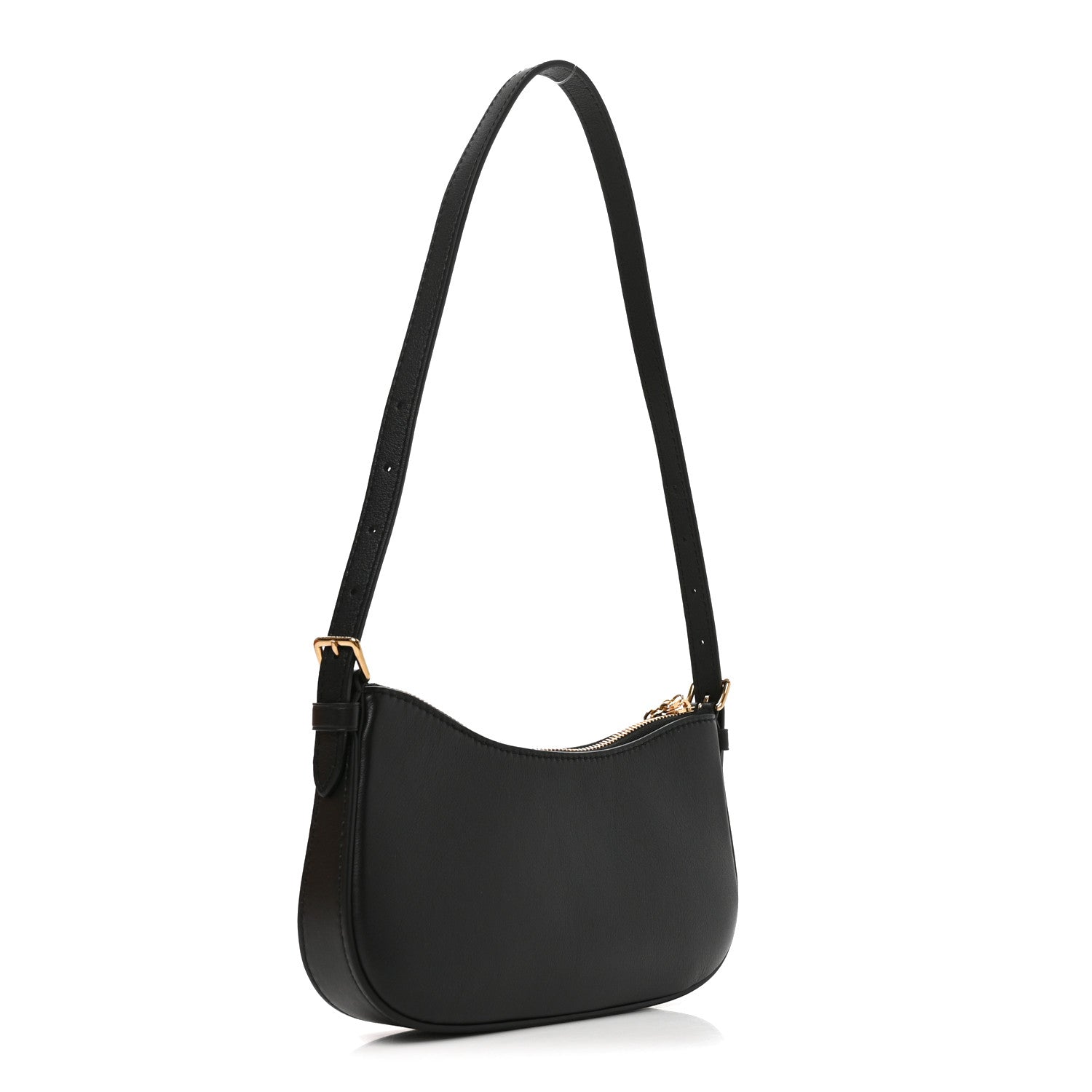 Louis Vuitton Calfskin LV Bloom Pochette Black