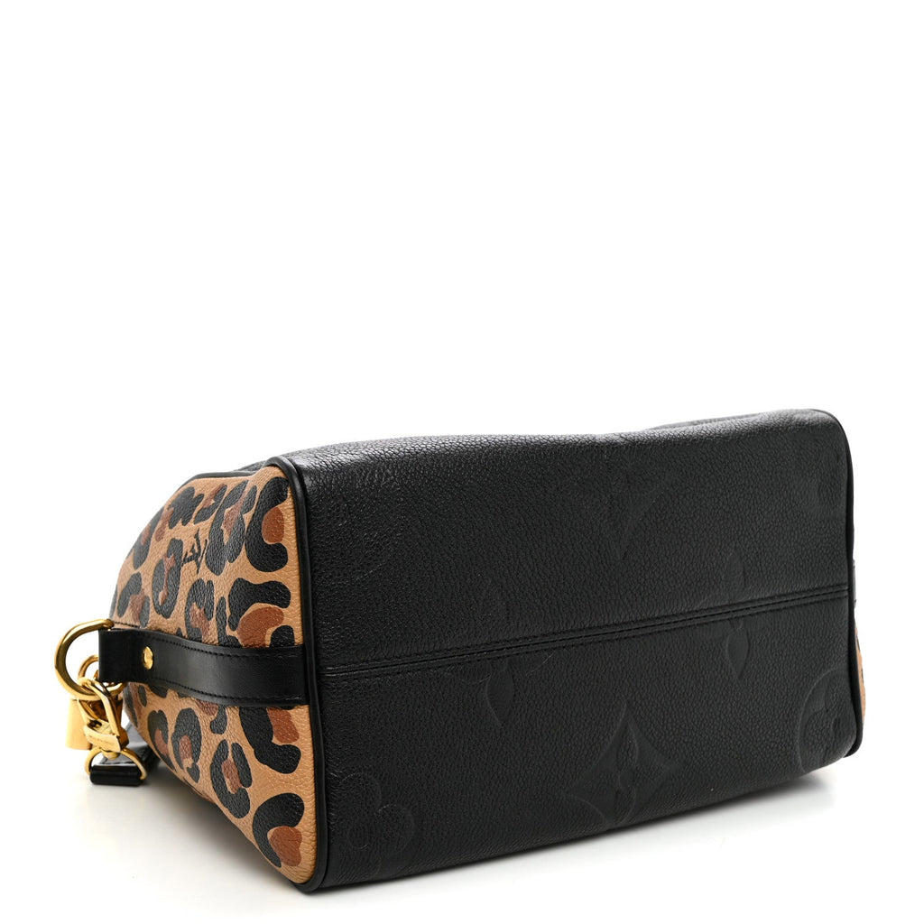Louis Vuitton Empreinte Monogram Giant Wild At Heart Speedy Bandouliere 25 Black