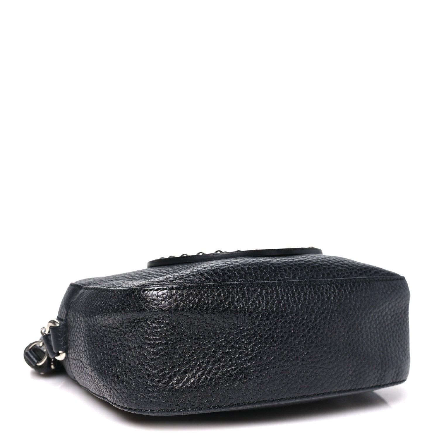 Gucci Pebbled Calfskin Studded Small Soho Disco Bag Black