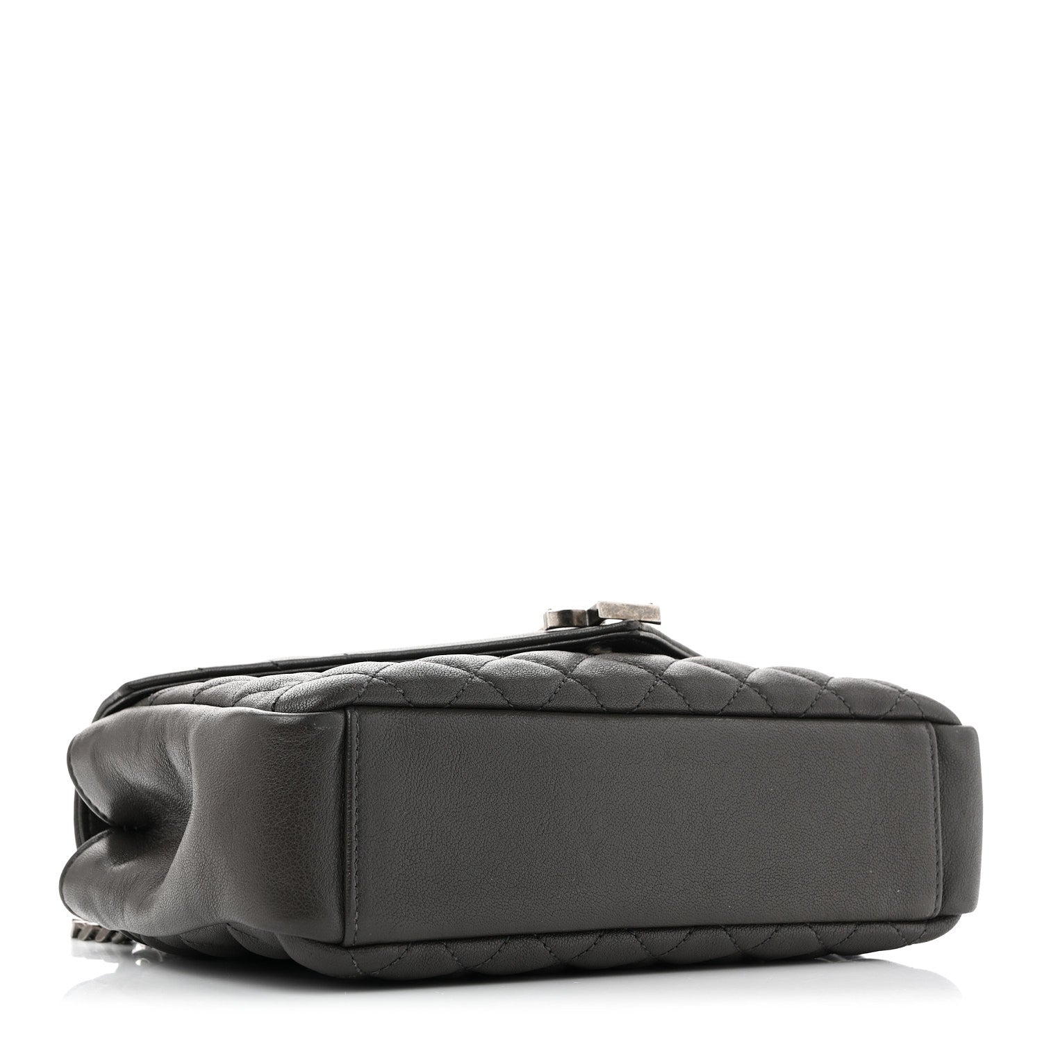 Saint Laurent Sheepskin Tri-Quilt Monogram Medium College Bag Coal