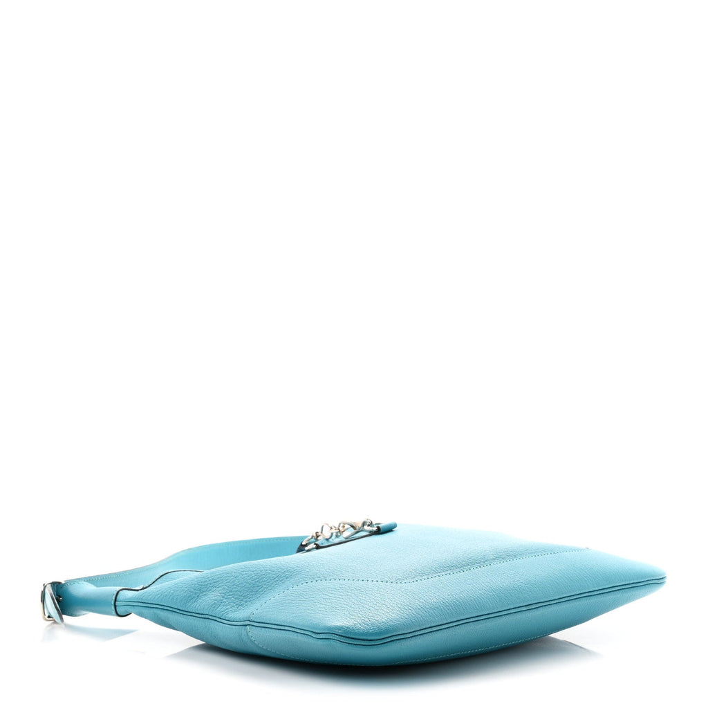 Hermès Chevre De Coromandel Trim II 31 Shoulder Bag Turquoise