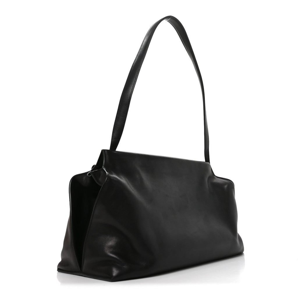 The Row Saddle Calfskin Sienna Shoulder Bag Black