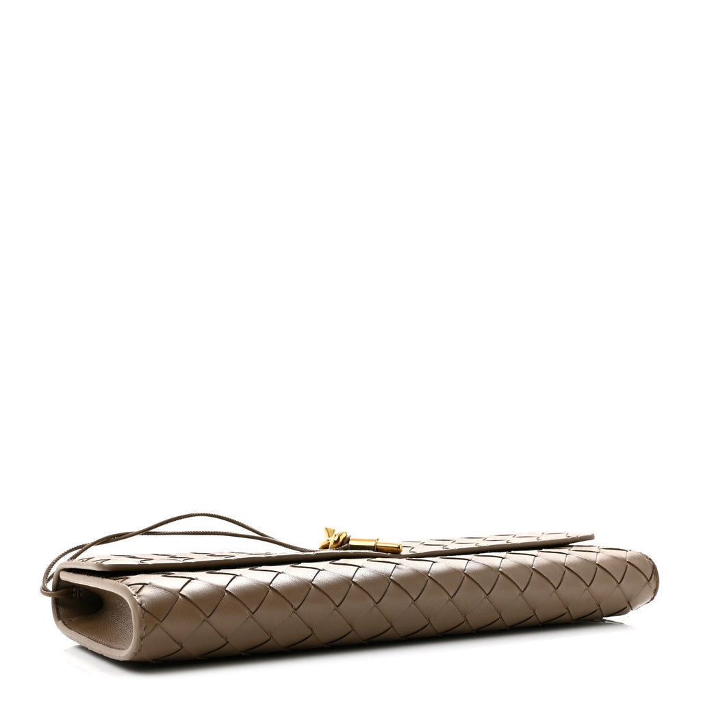Bottega Veneta Nappa Intrecciato Long Andiamo Top Handle Clutch Pinecone