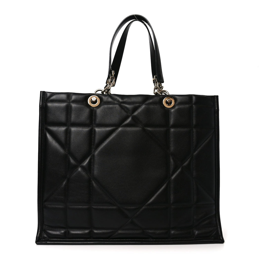Dior Calfskin Archicannage Large Essential Tote Black
