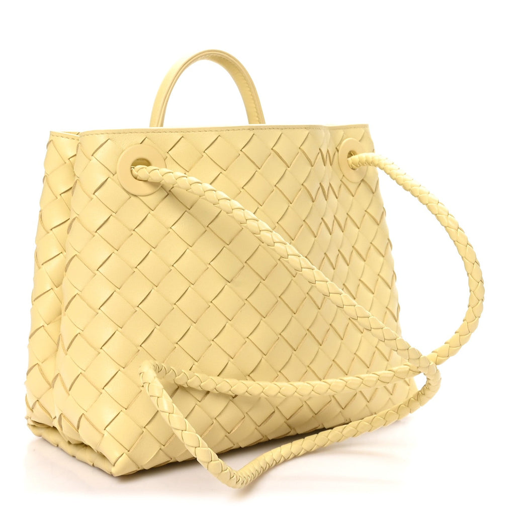 Bottega Veneta Nappa Intrecciato Small Andiamo Shoulder Bag Chamomile