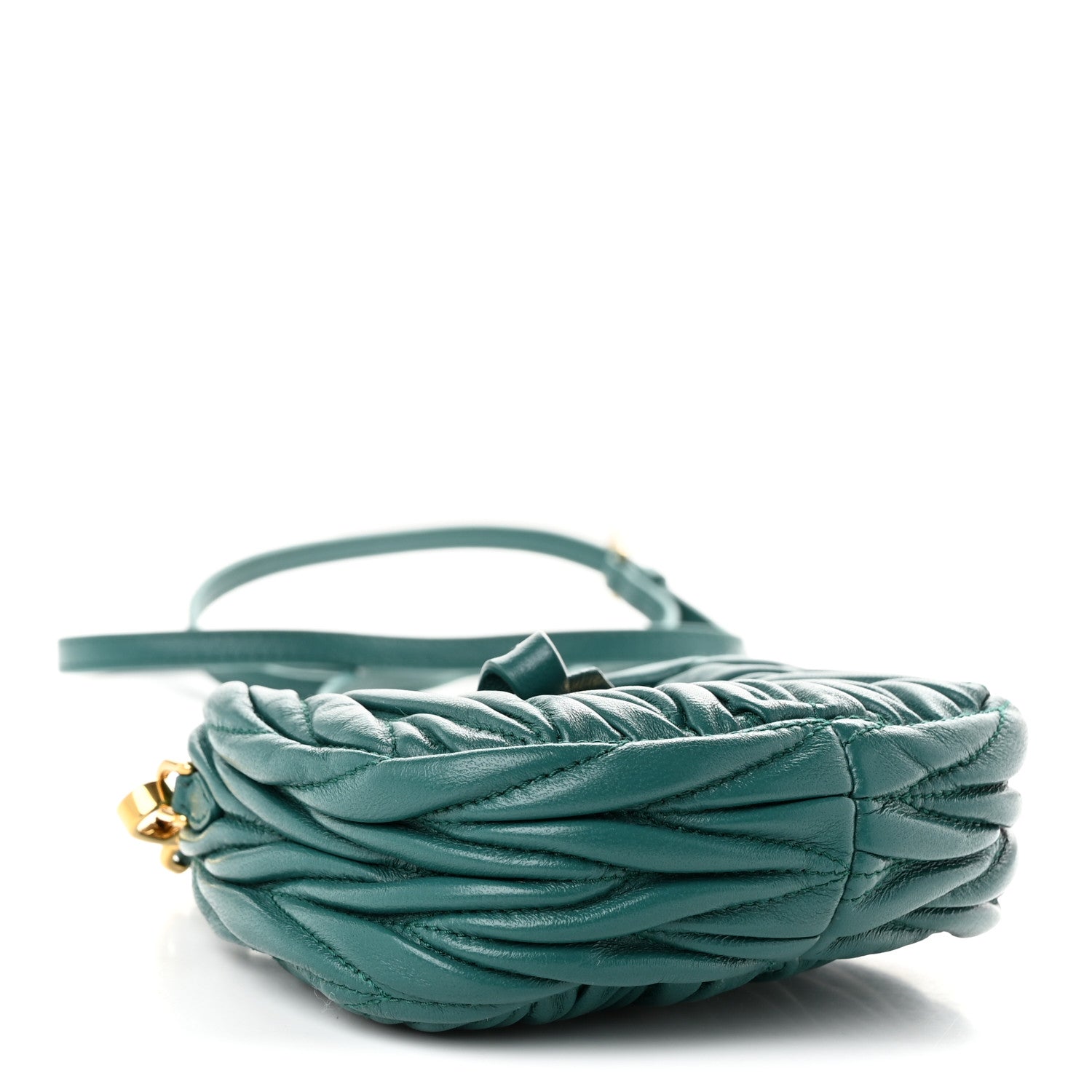 Miu Miu Nappa Matelasse Micro Wander Hobo Laguna