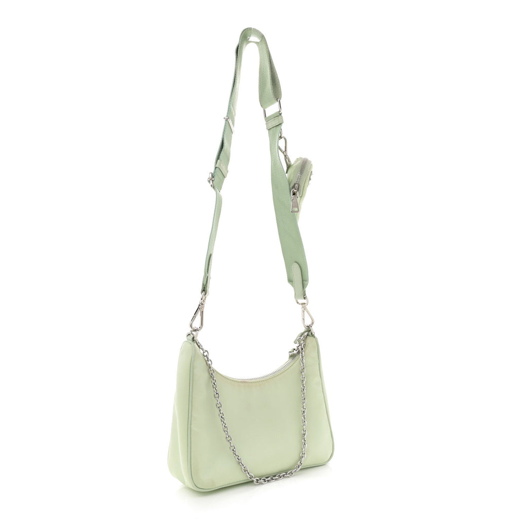 Prada Re-Nylon Saffiano Re-Edition 2005 Shoulder Bag Acqua