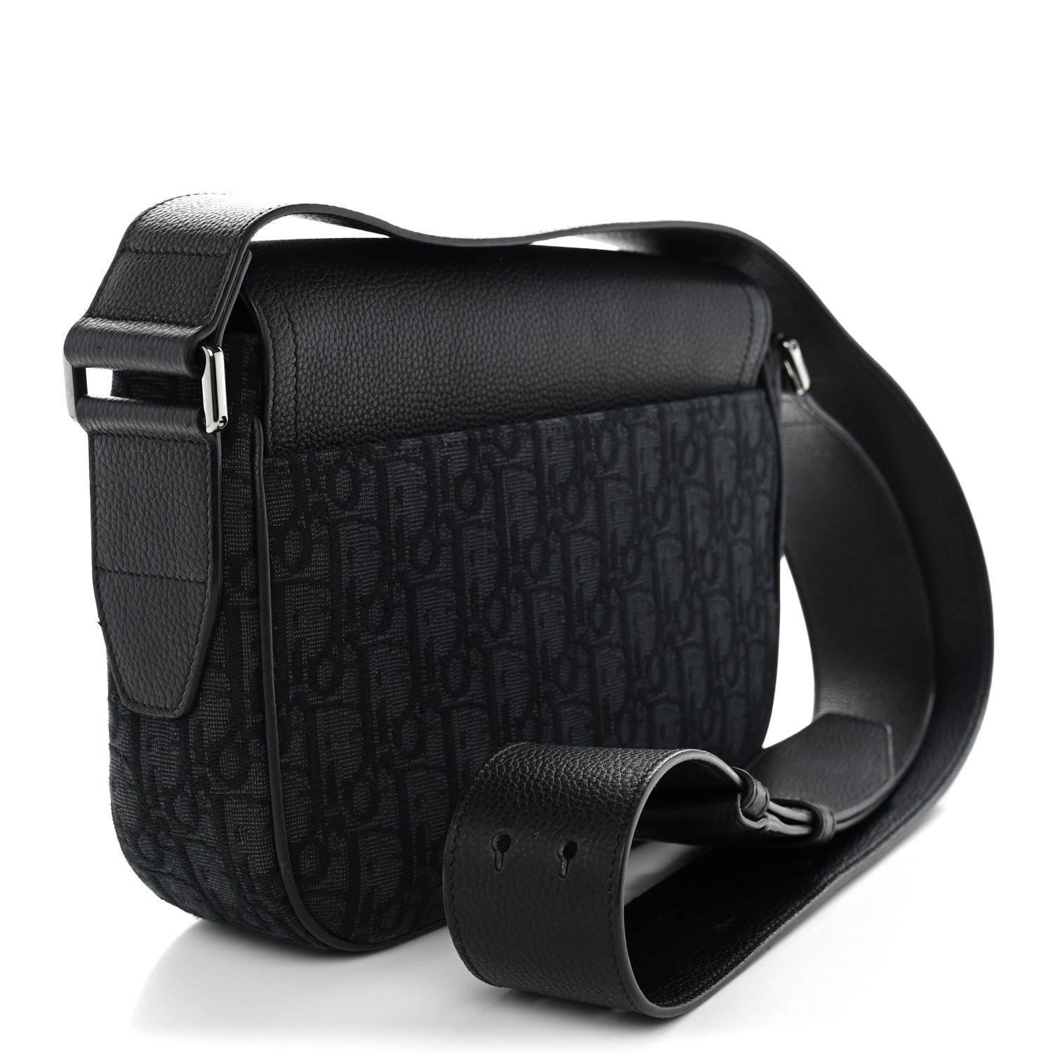 DIOR MEN'S SADDLE MESSENGER BAG IN GRAINED CALFSKIN