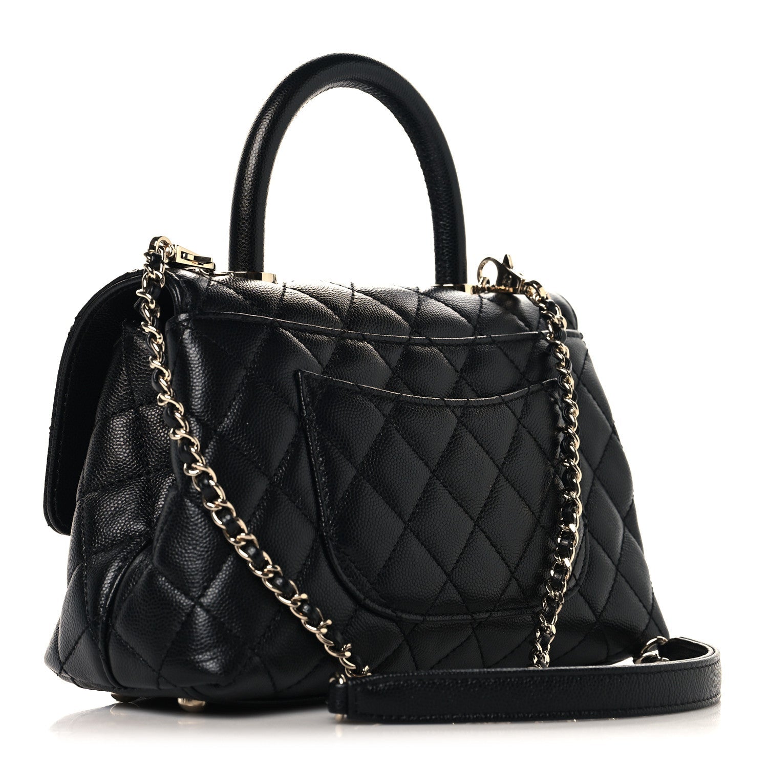 Chanel Caviar Quilted Mini Coco Handle Flap Black