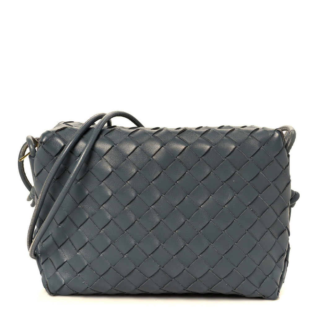 Bottega Veneta Nappa Intrecciato Small Loop Camera Bag Thunder