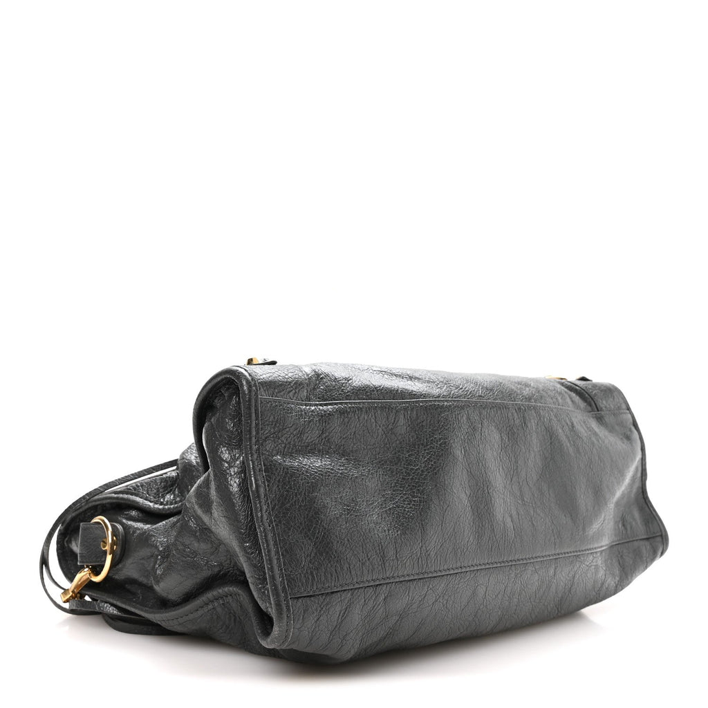 Balenciaga Agneau Classic Gold Hardware City Gris Fossile