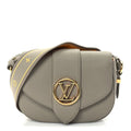 Louis Vuitton Grained Calfskin LV Pont 9 Soft PM Gris
