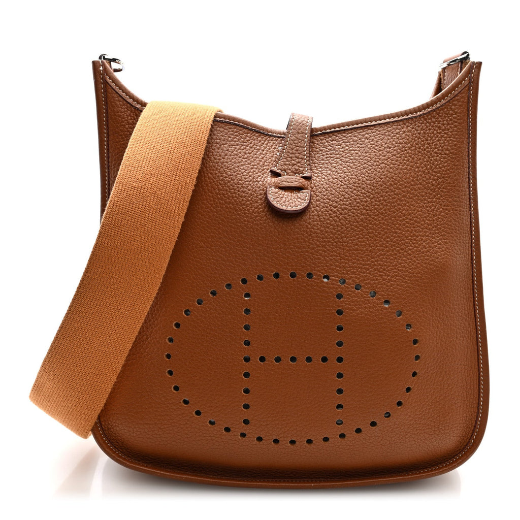 Hermès Taurillon Clemence Evelyne PM Gold
