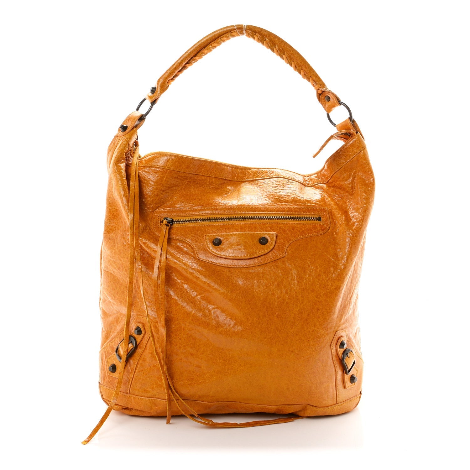 Balenciaga Agneau Classic Hardware Day Hobo Marigold