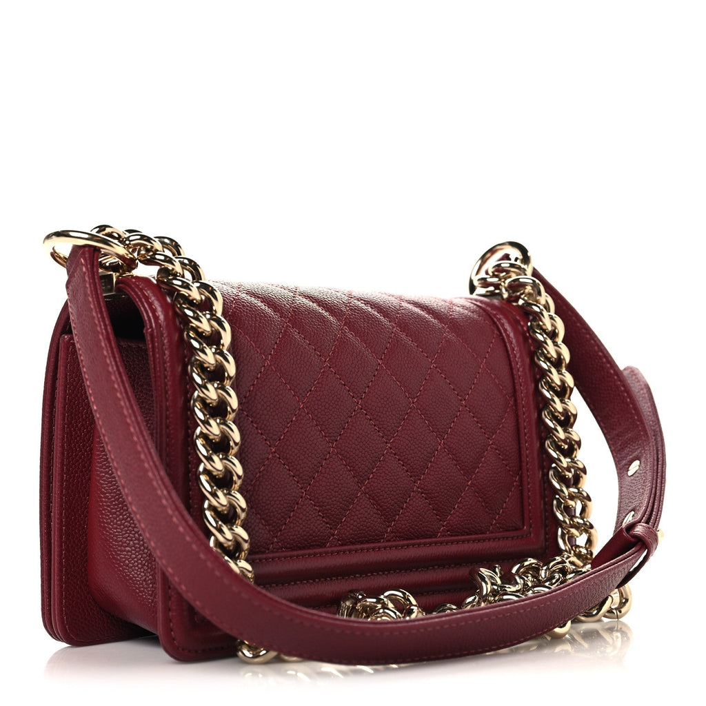 Chanel Caviar Quilted Small Boy Flap Burgundy