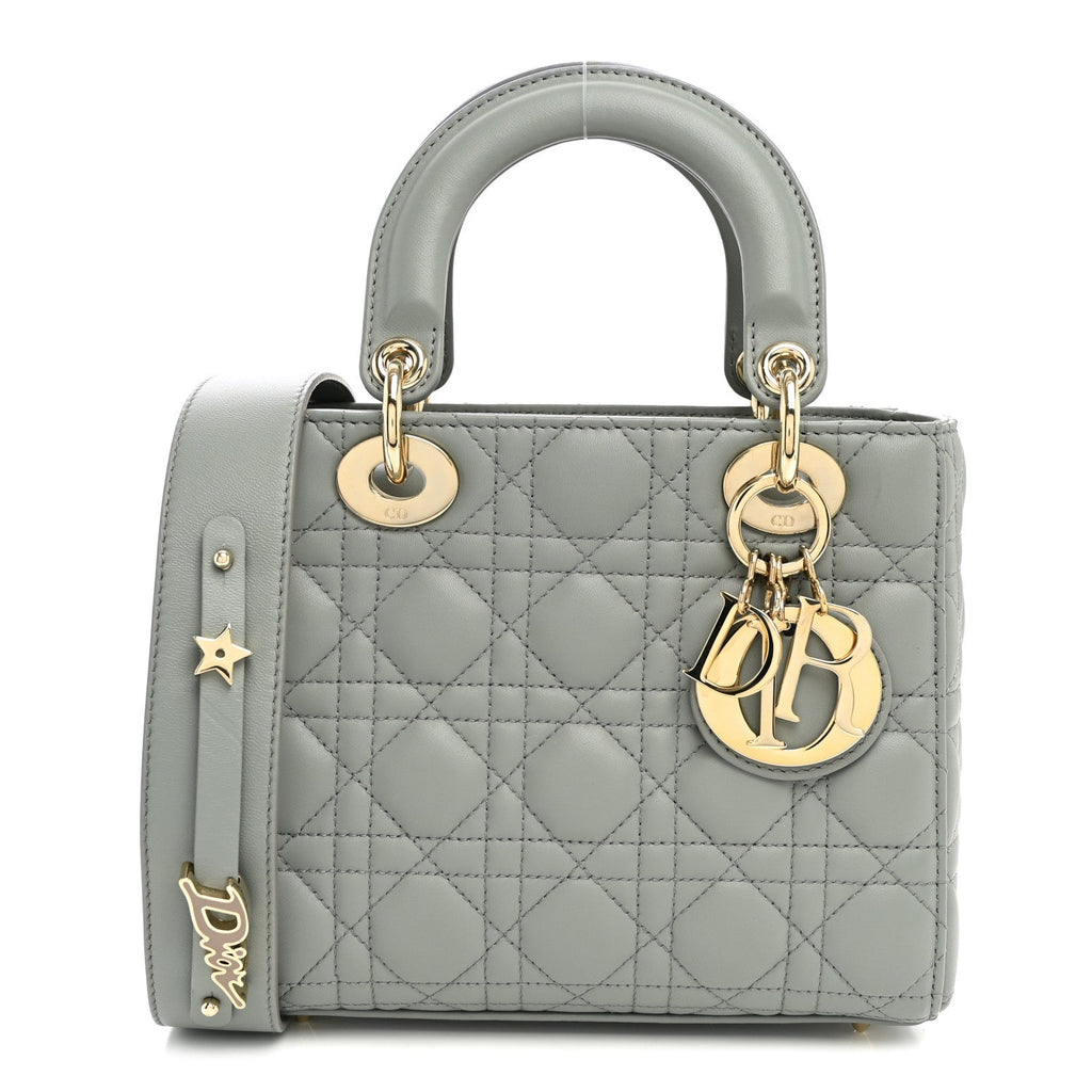 Dior Lambskin Cannage Small My ABCDior Lady Dior Grey