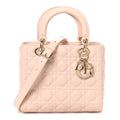 Dior Lambskin Cannage Medium Lady Dior Light Pink