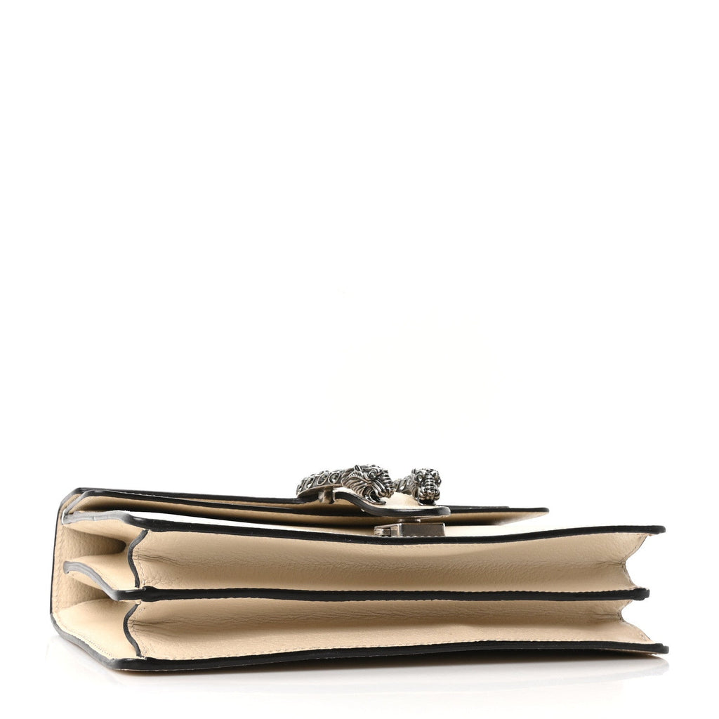 Gucci Textured Calfskin Crystal Small Dionysus Shoulder Bag Mystic White detail view
