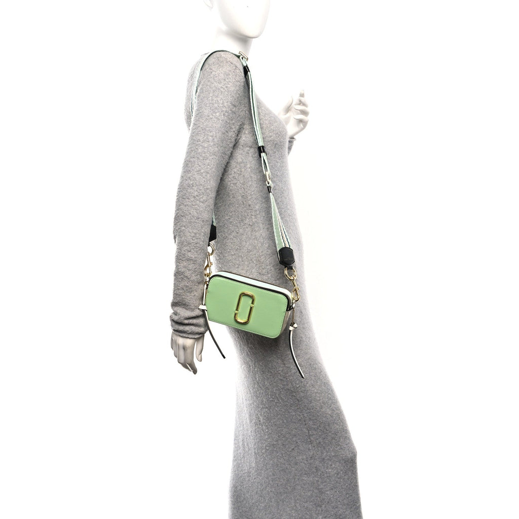 Saffiano Small Snapshot Camera Bag Mint Multicolor
