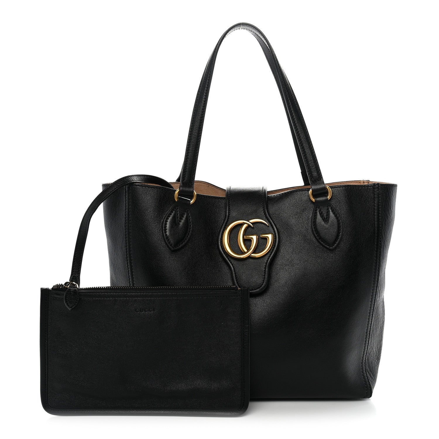 Gucci New Sakai Calfskin Lux Small Dahlia Tote Black
