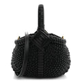 Loewe Calfskin Woven Mini Diamond Basket Bag Black