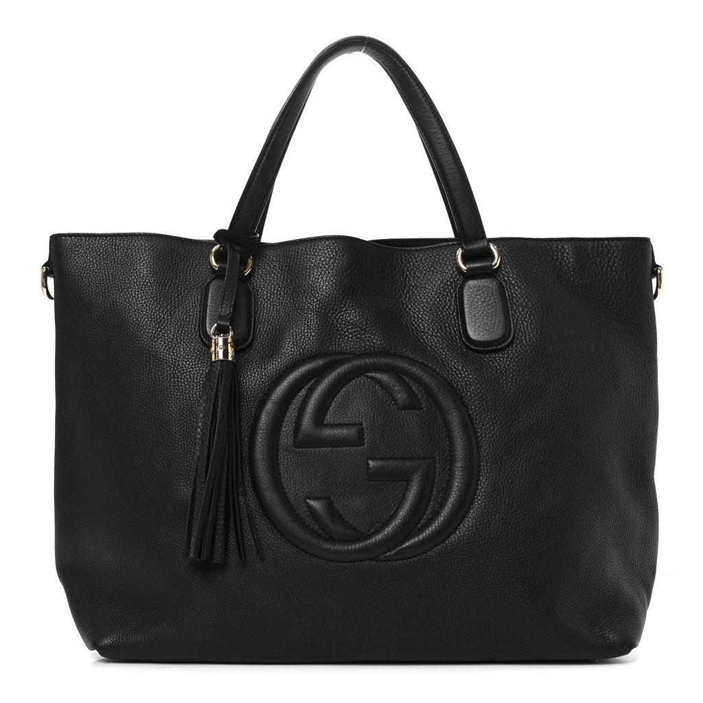 Gucci Cellarius Calfskin Large Soho Working Tote Black