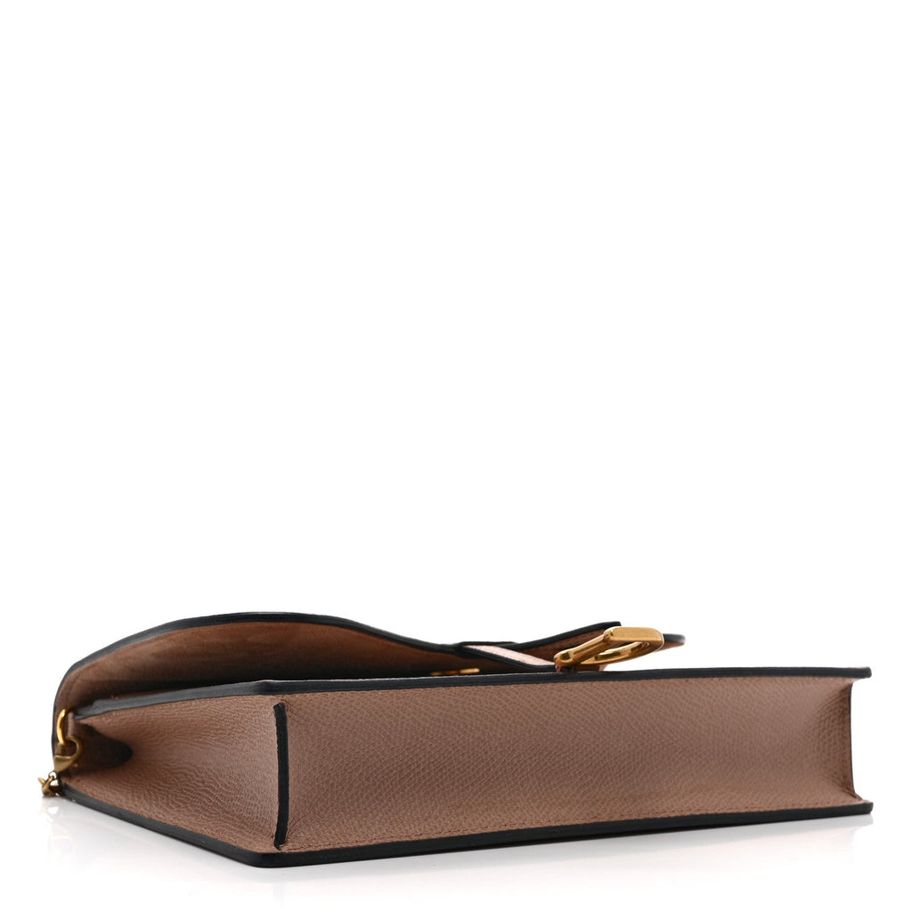 Dior Grained Calfskin Saddle Chain Pouch Blush