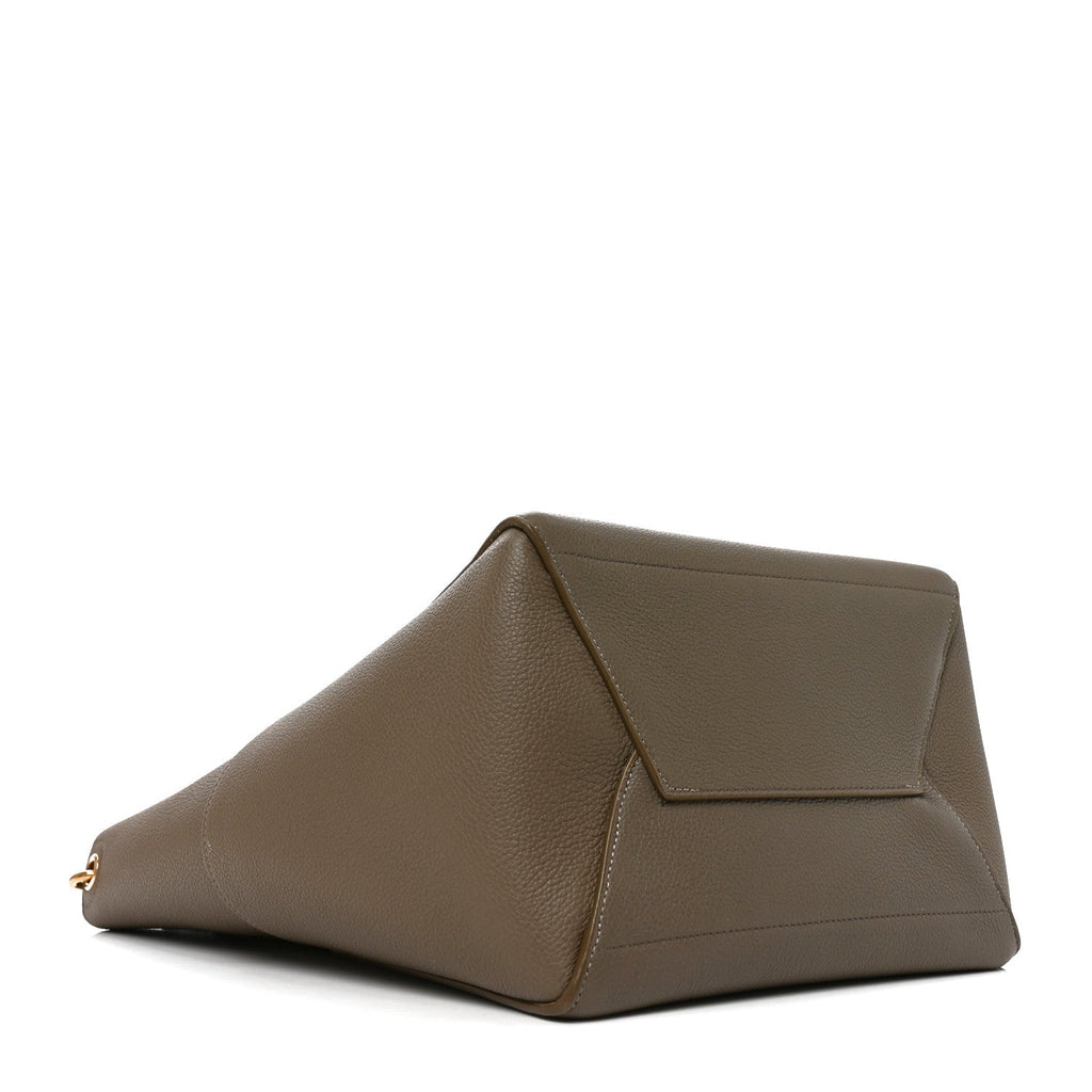 Celine Soft Grained Calfskin Sangle Bucket Bag Taupe