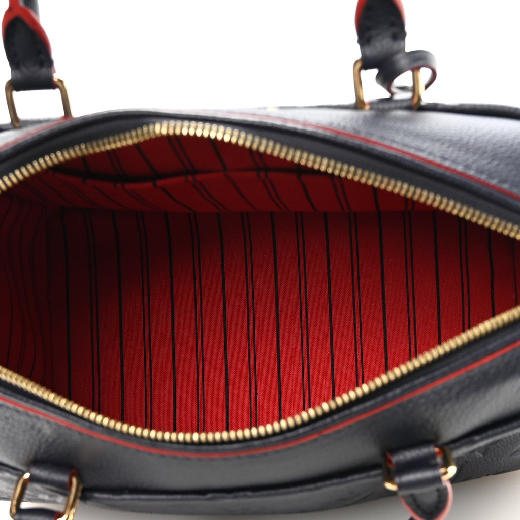 Louis Vuitton Empreinte Speedy Bandouliere 25 NM Marine Rouge
