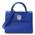 Dior Grained Calfskin Mini Diorever Flap Blue