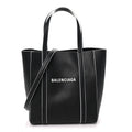 Balenciaga Smooth Calfskin Logo Double Sided XXS Everyday Tote Black White