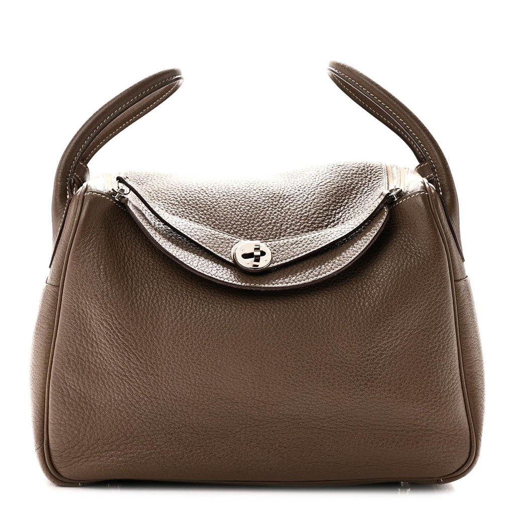 Hermès Taurillon Clemence Lindy 30 Etoupe