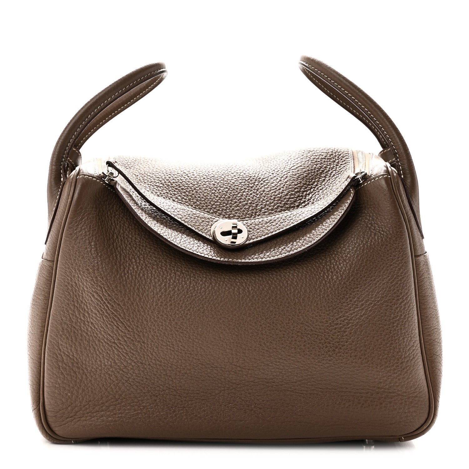 Hermès Taurillon Clemence Lindy 30 Etoupe