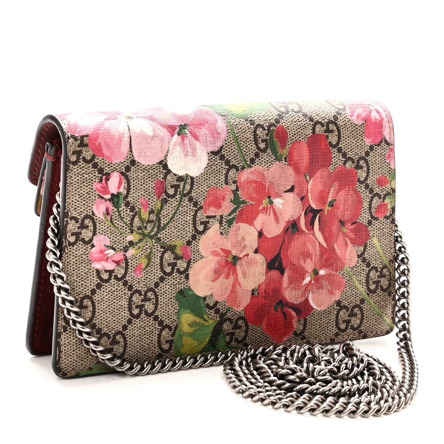 Gucci GG Supreme Monogram Blooms Super Mini Dionysus Shoulder Bag Beige Multicolor Dry Rose Beige Multicolor Dry Rose
