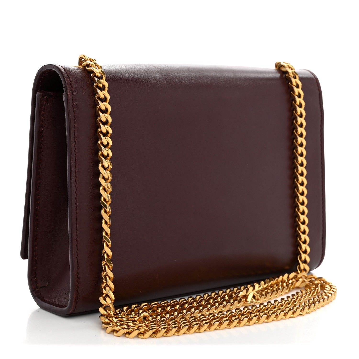 Saint Laurent Smooth Calfskin Small Classic Monogram Kate Tassel Satchel Rouge Legion