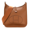 Hermès Taurillon Clemence Evelyne III PM Gold