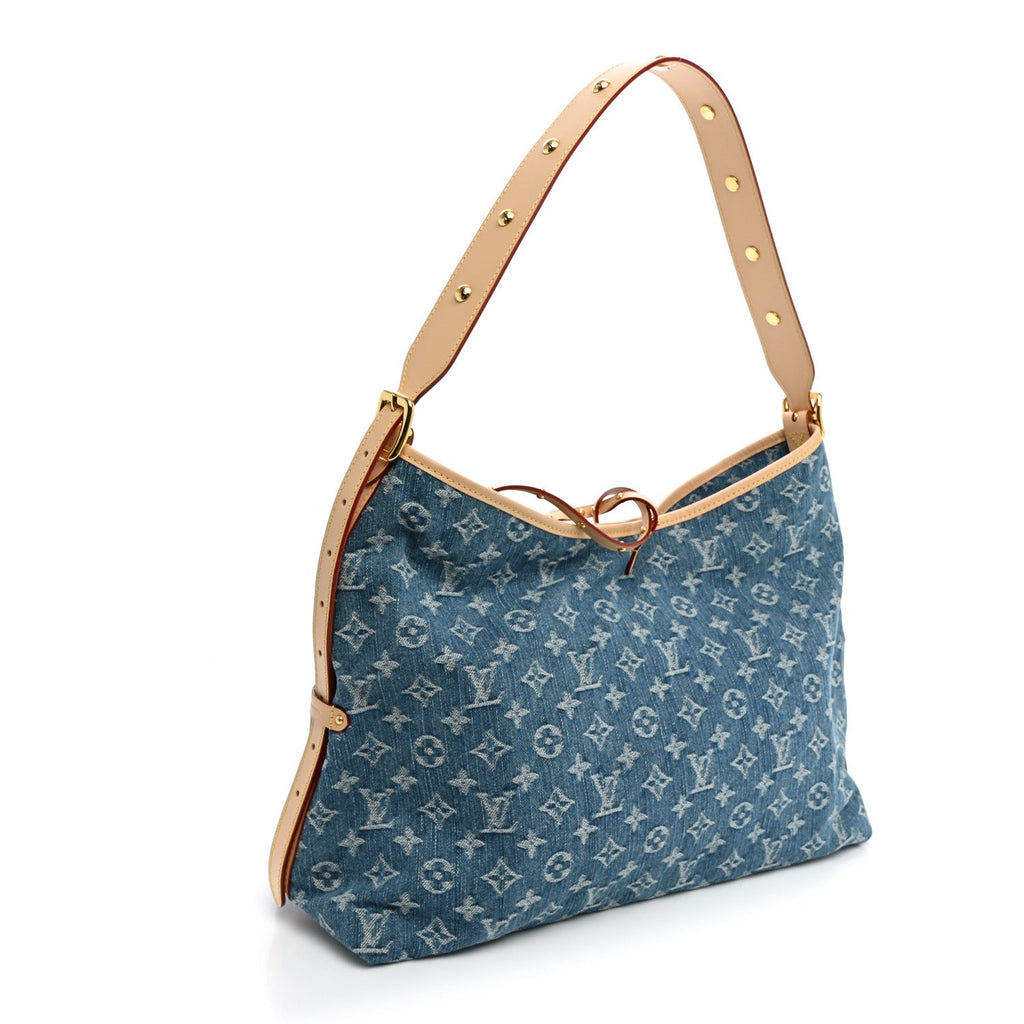 Louis Vuitton Monogram Denim CarryAll MM Blue
