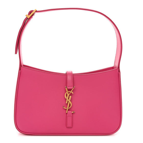 Saint Laurent Smooth Calfskin Le 5 A 7 Hobo Bubblegum