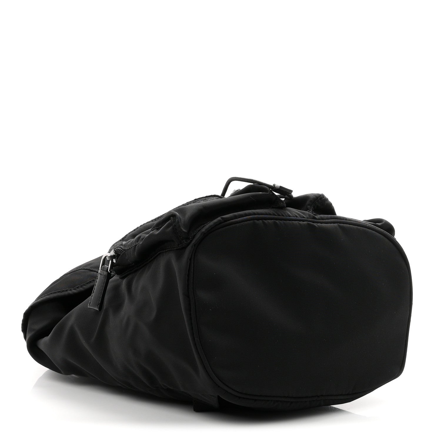 Prada Tessuto Nylon Vela Small Double Buckle Backpack Black