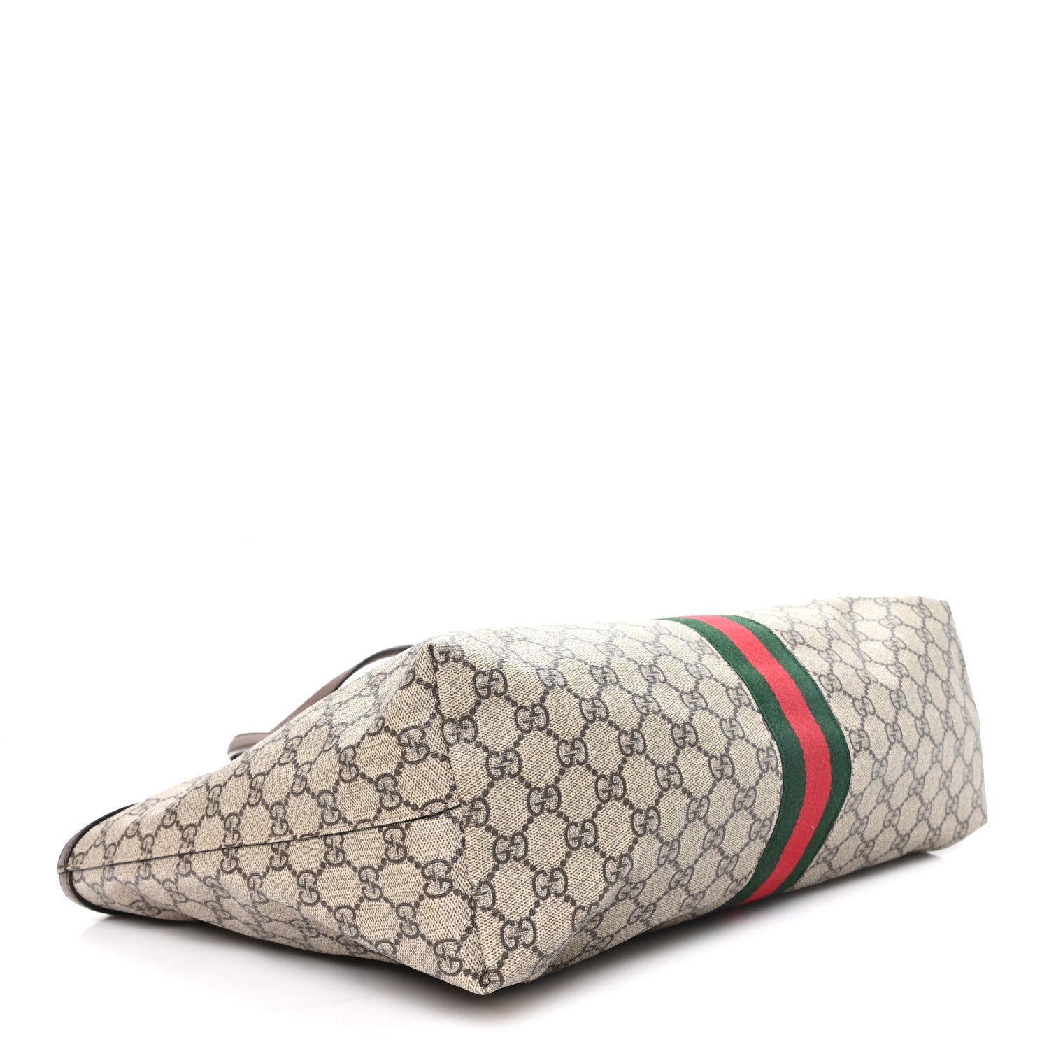Gucci GG Supreme Monogram Medium Ophidia Shopping Tote Brown