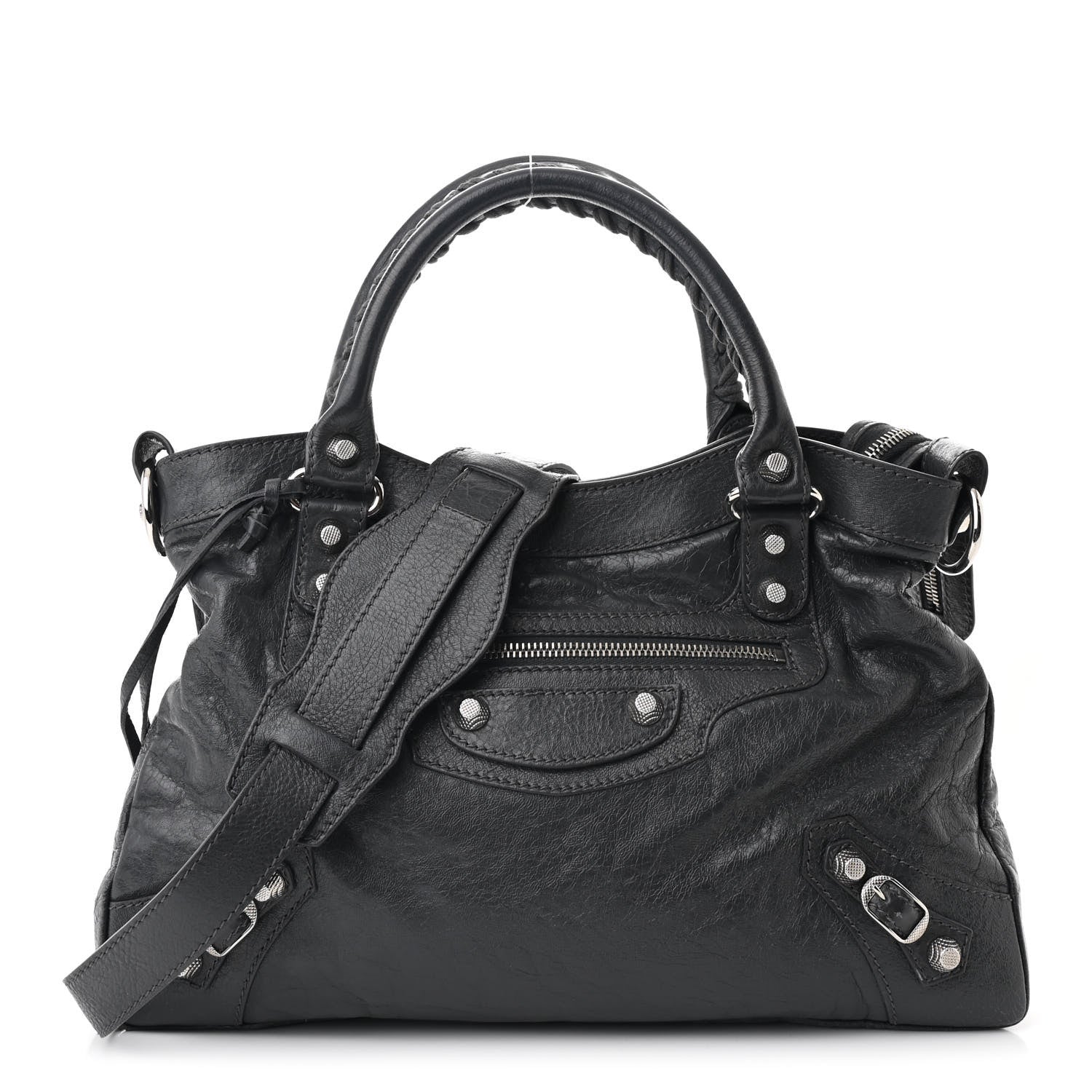 Balenciaga Agneau Giant 12 Silver Hardware Town Gris Fossile