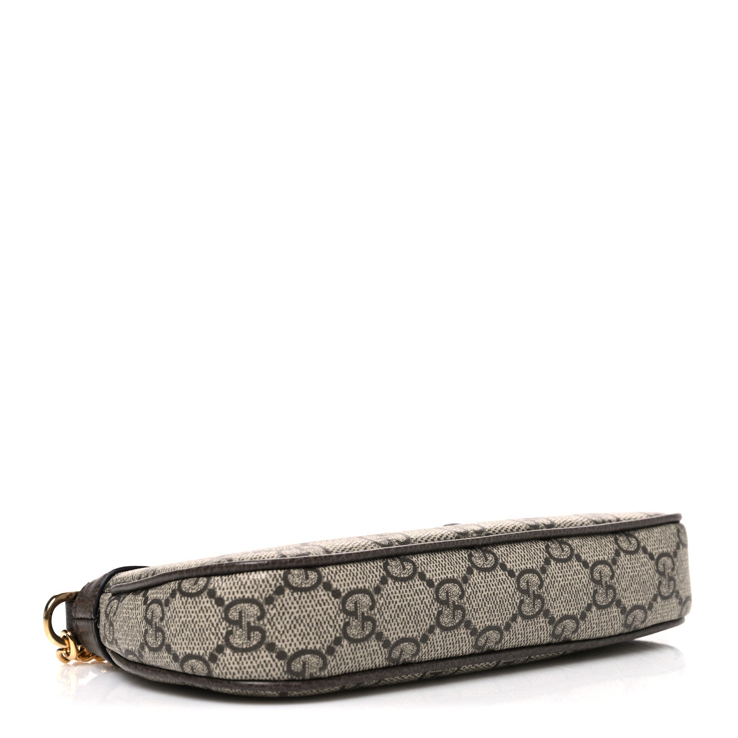 Gucci GG Supreme Monogram Textured Dollar Calfskin Mini Ophidia Chain Bag Beige Ebony