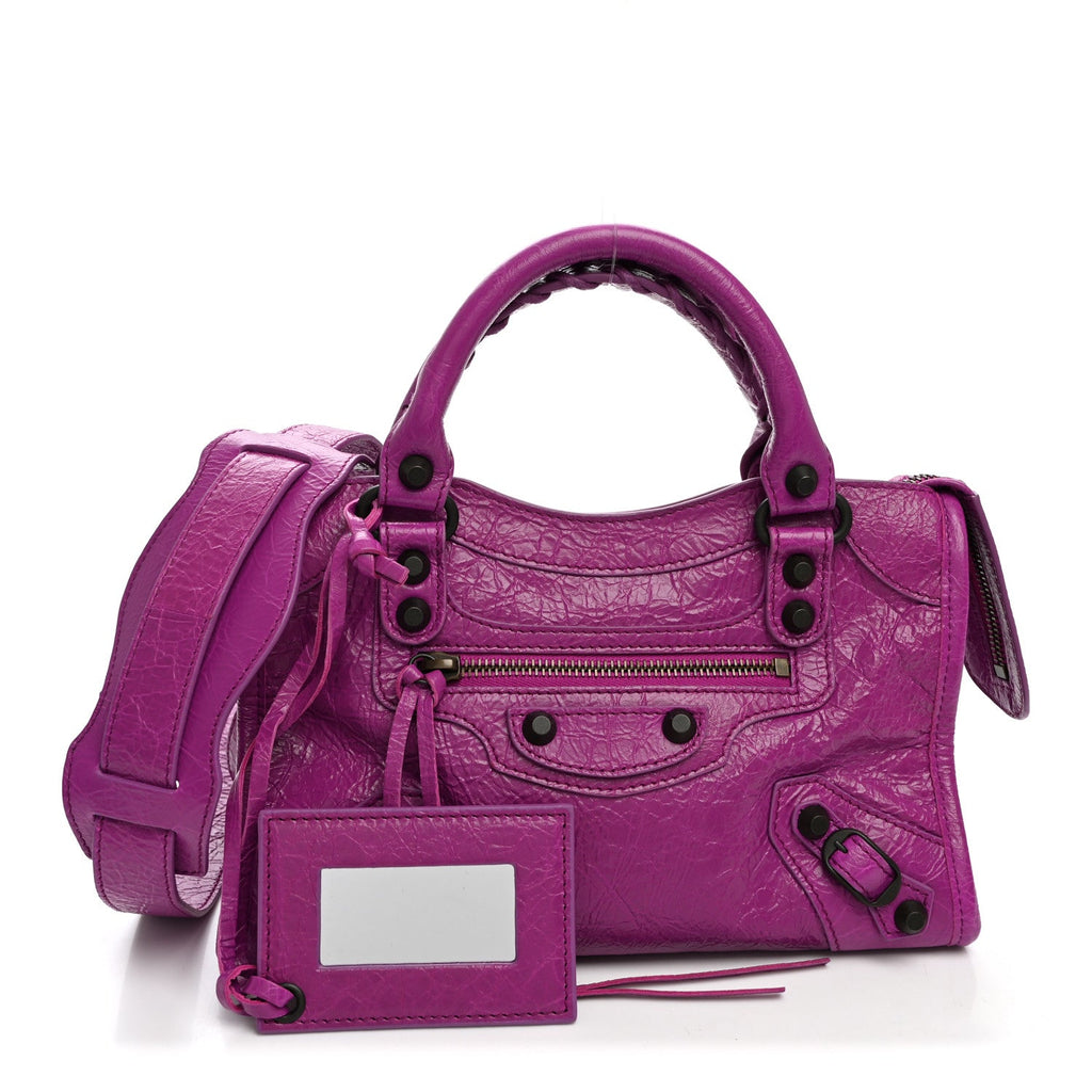 Balenciaga Agneau Arena Classic Hardware Mini Le City Azalee