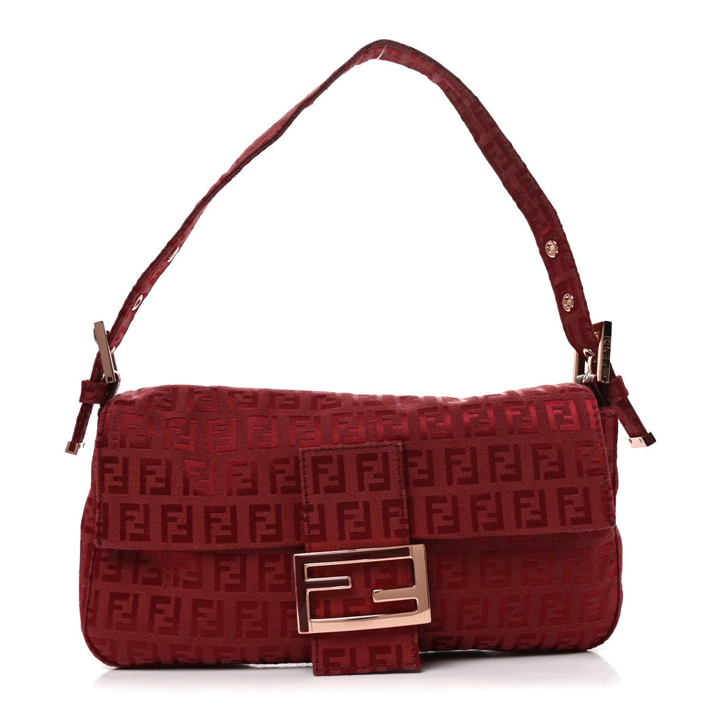 Fendi Zucchino Baguette Rosso