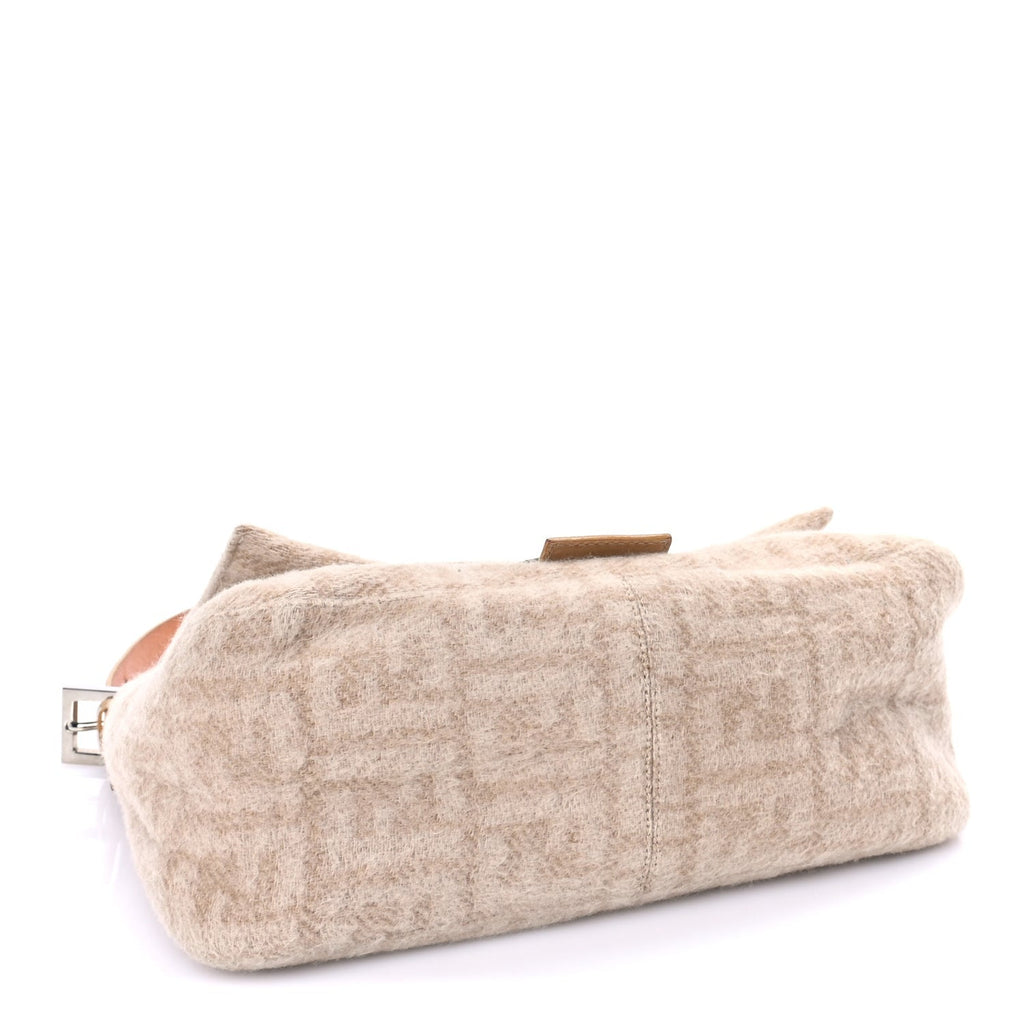 Fendi Wool Zucca Mama Baguette Beige